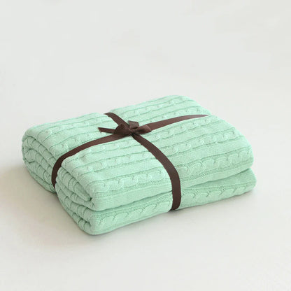 Cotton Knitted Hemp Yarn Blanket